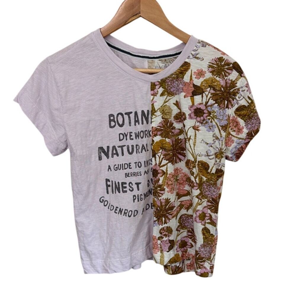 Anthropologie Pilcro The Billy Regenerative Crew Crop Tee Shirt Size Small